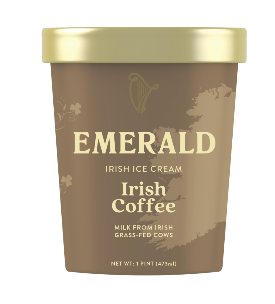 Emerald Irish Ice Cream - made with milk from Irish grass-fed cows - Irish Coffee