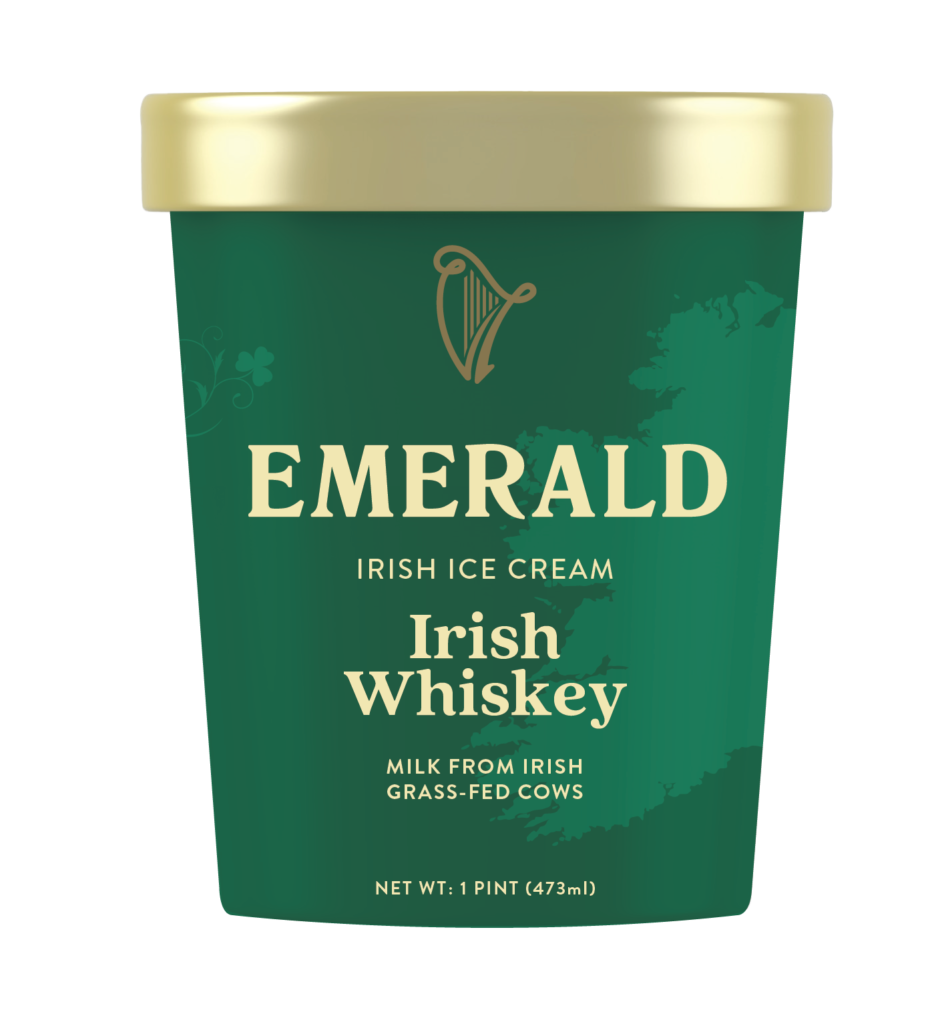 Emerald Irish Ice Cream - made with milk from Irish grass-fed cows - Irish Whiskey