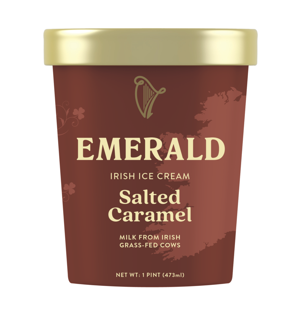 Emerald Irish Ice Cream - made with milk from Irish grass-fed cows - Salted Caramel