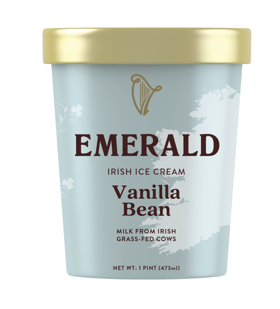 Emerald Irish Ice Cream - made with milk from Irish grass-fed cows - Vanilla Bean