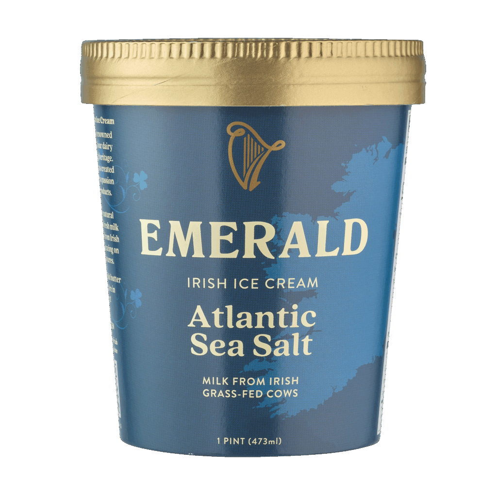 Emerald Irish Ice Cream - made with milk from Irish grass-fed cows - Atlantic Sea Salt