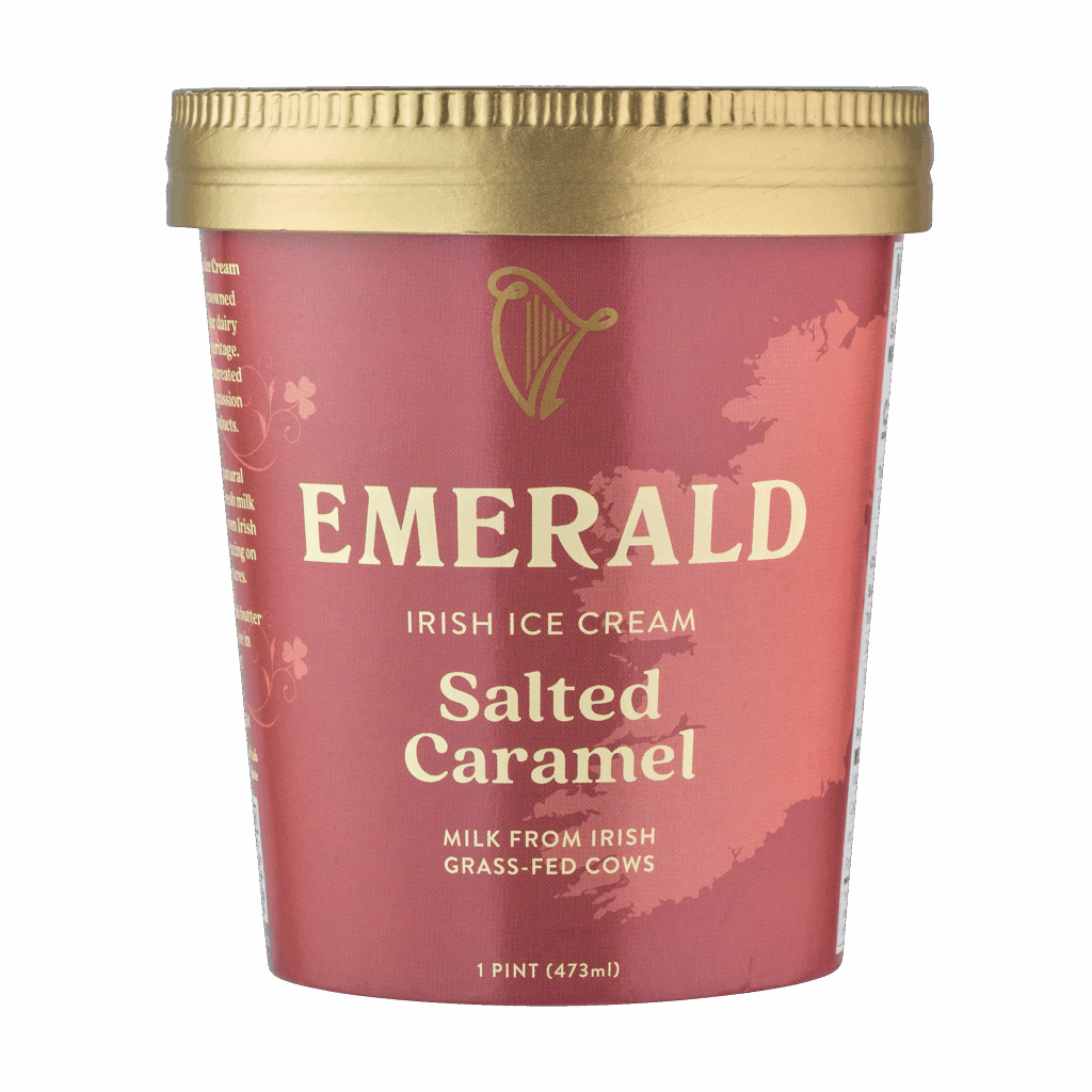 Emerald Irish Ice Cream - made with milk from Irish grass-fed cows - Salted Caramel