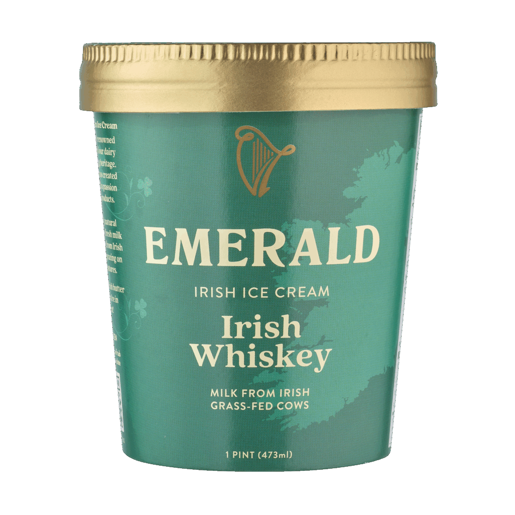 Emerald Irish Ice Cream - made with milk from Irish grass-fed cows - Irish Whiskey