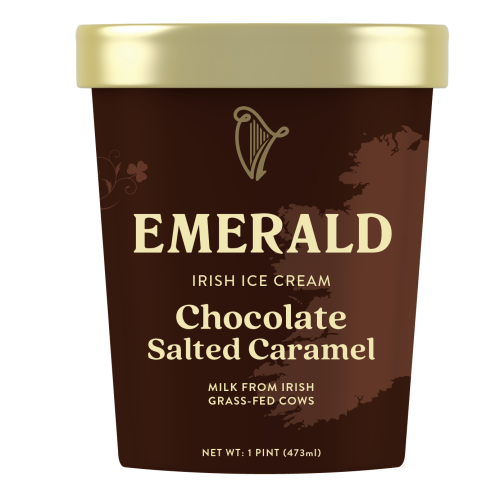 Emerald Irish Ice Cream - made with milk from Irish grass-fed cows - Chocolate Salted Caramel