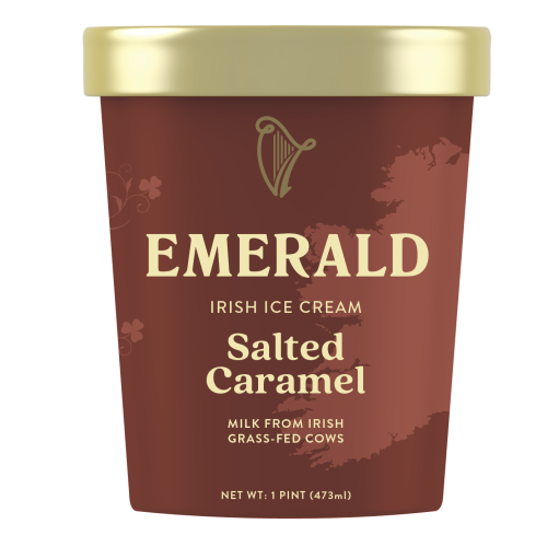 Emerald Irish Ice Cream - made with milk from Irish grass-fed cows - Salted Caramel