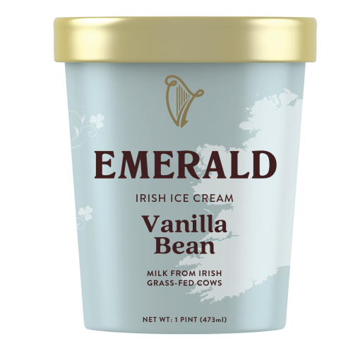 Emerald Irish Ice Cream - made with milk from Irish grass-fed cows - Vanilla Bean